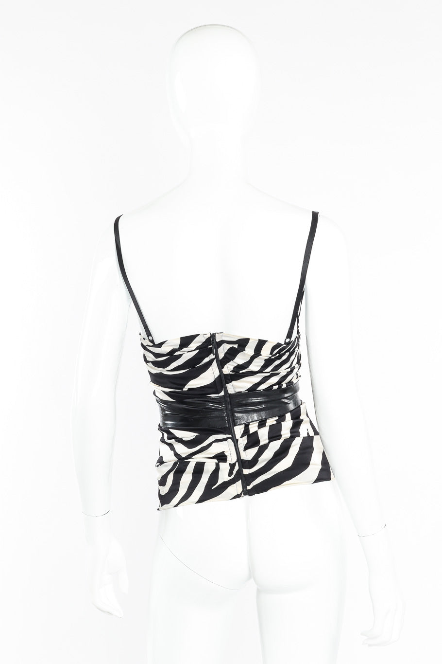 Dolce & Gabbana zebra print bustier tank top on mannequin @recessla