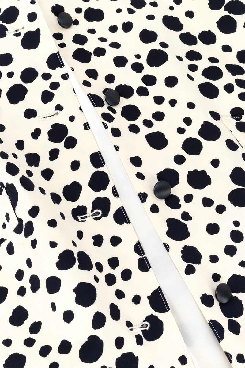 Vintage Dalmatian Duster & Palazzo Pant Silk Suit duster @RECESS LA