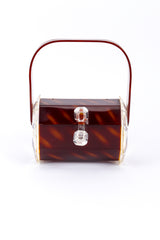 Vintage Tortoiseshell Lucite Box Bag front @recessla