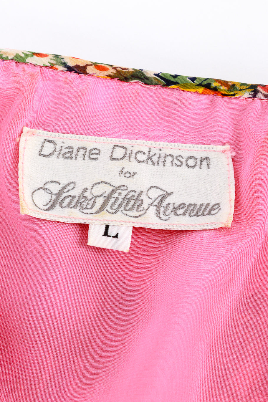 Diane Dickinson Garden Bouquet Peasant Dress II label @RECESS LA