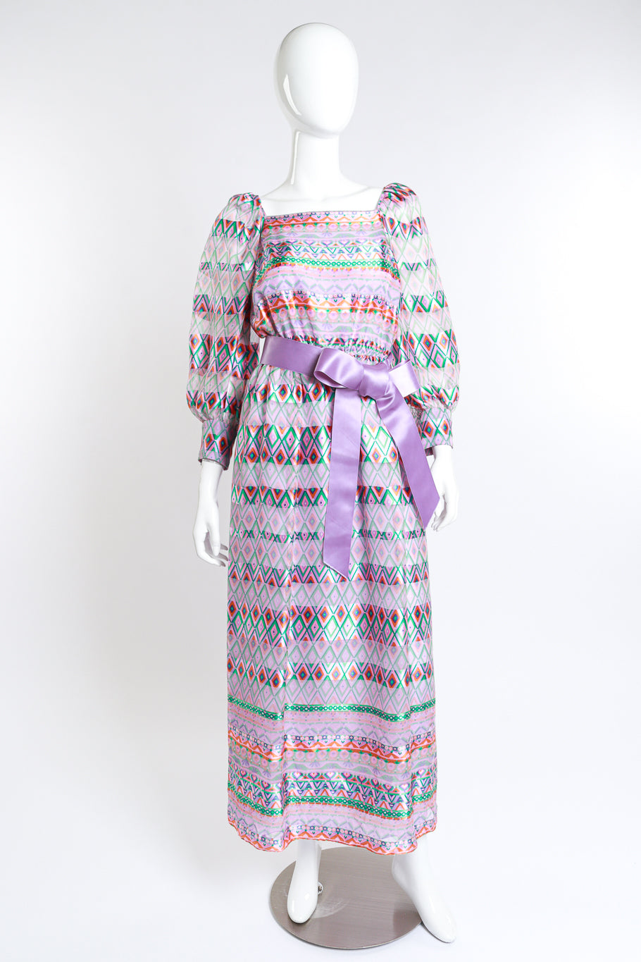 Diane Dickinson Diamond Stripe Maxi Dress on mannequin @RECESS LA