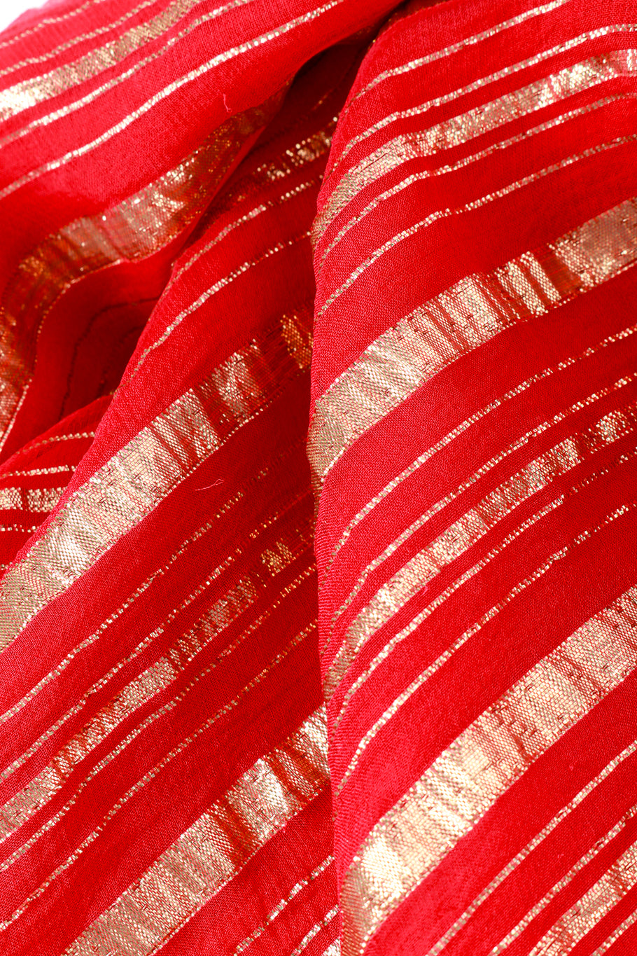 Vintage Diane Dickinson Lamé Striped Maxi Dress fabric detail @RECESS LA