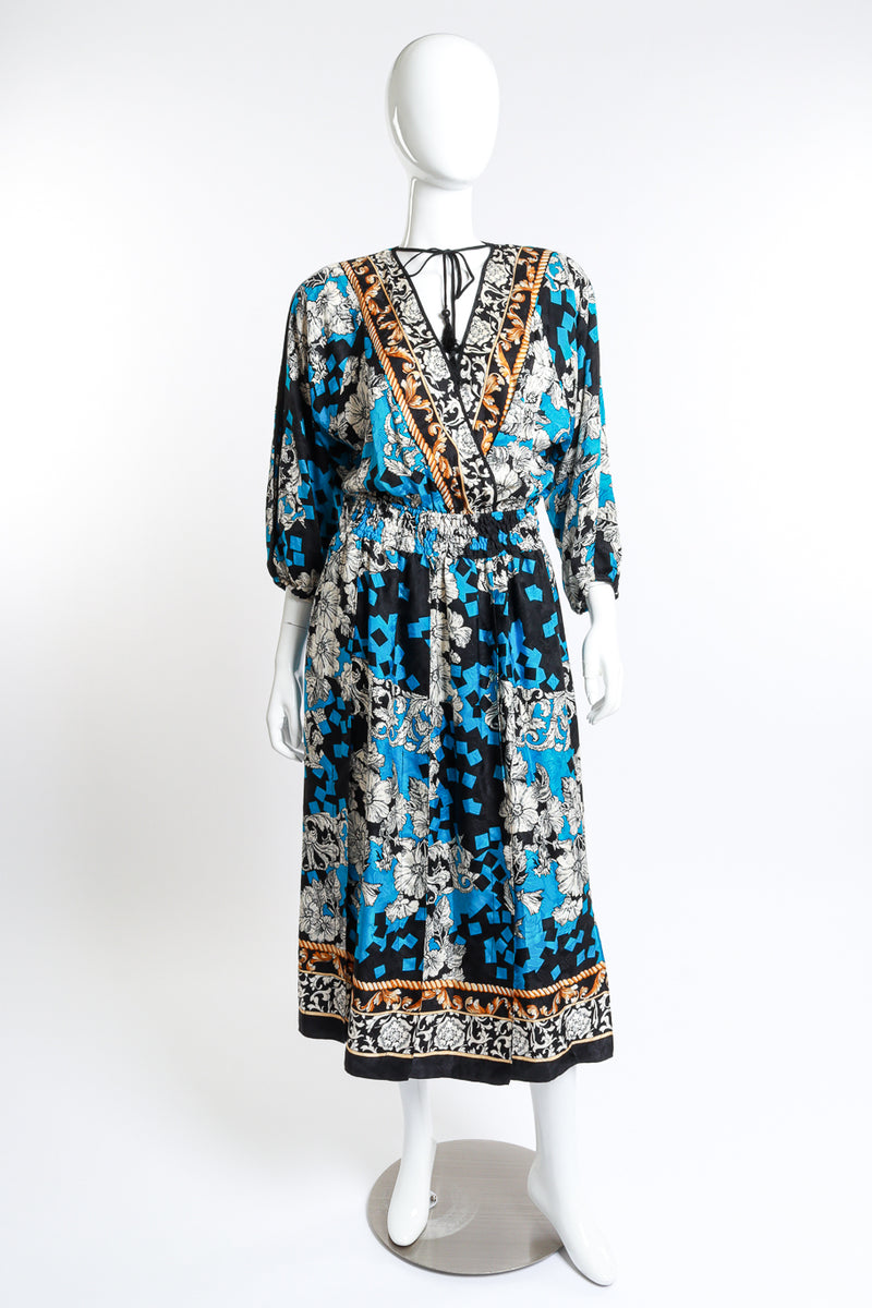 Vintage Diane Freis Baroque Floral Geo Dress – Recess
