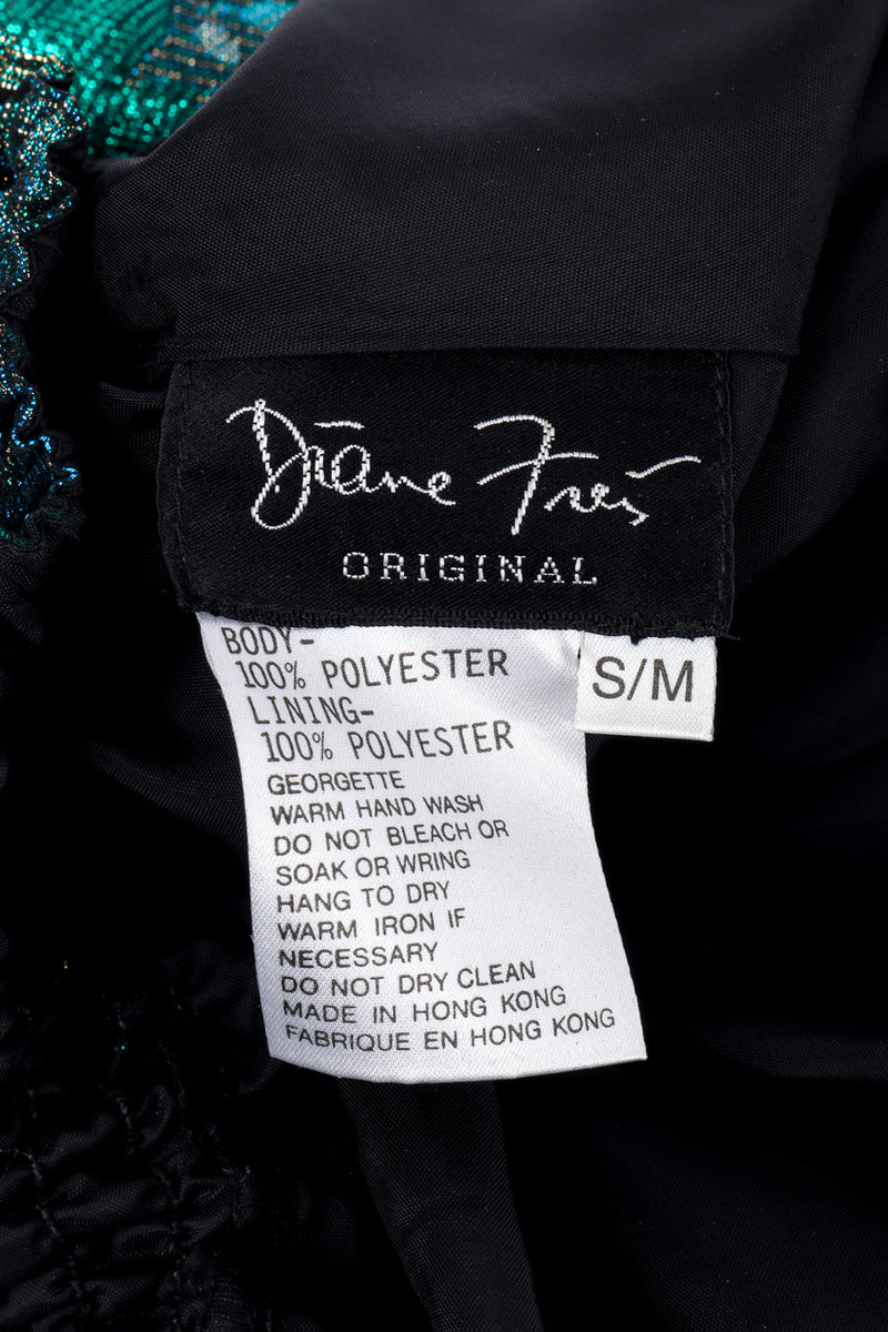 Lamé Ruffle Blouse & Skirt Set by Diane Freis label @recessla
