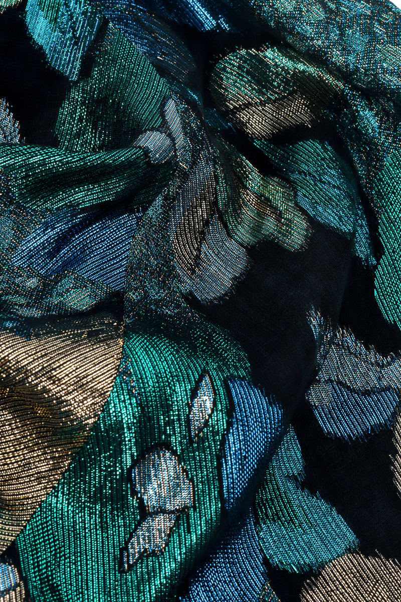 Lamé Ruffle Blouse & Skirt Set by Diane Freis fabric @recessla