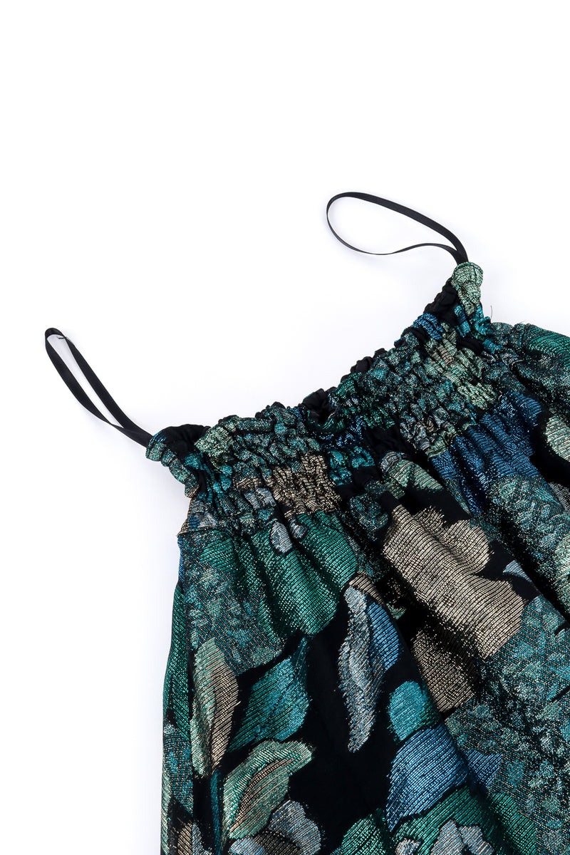 Lamé Ruffle Blouse & Skirt Set by Diane Freis waistband @recessla