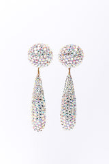 Vintage Diane Lauren Crystal Drop Earrings front view @recessla