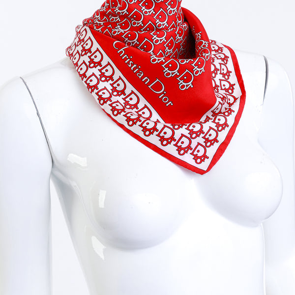 Vintage Christian Dior Logo Print Scarf – Recess