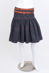 Denim Tiered Skater Skirt by Dior on mannequin @Recess LA