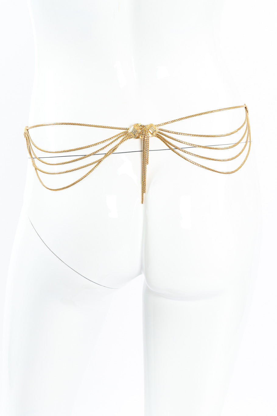 Christian Dior draped waist chain on mannequin backside @recessla