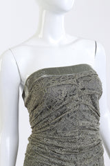 Art Deco Beaded Dropwaist Dress by Christian Dior on mannequin chest close @recess LA