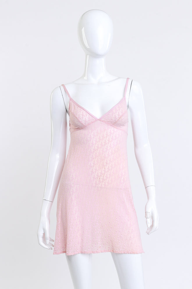 Logo Jacquard Mini Slip Dress by Christian Dior on mannequin @ Recess LA