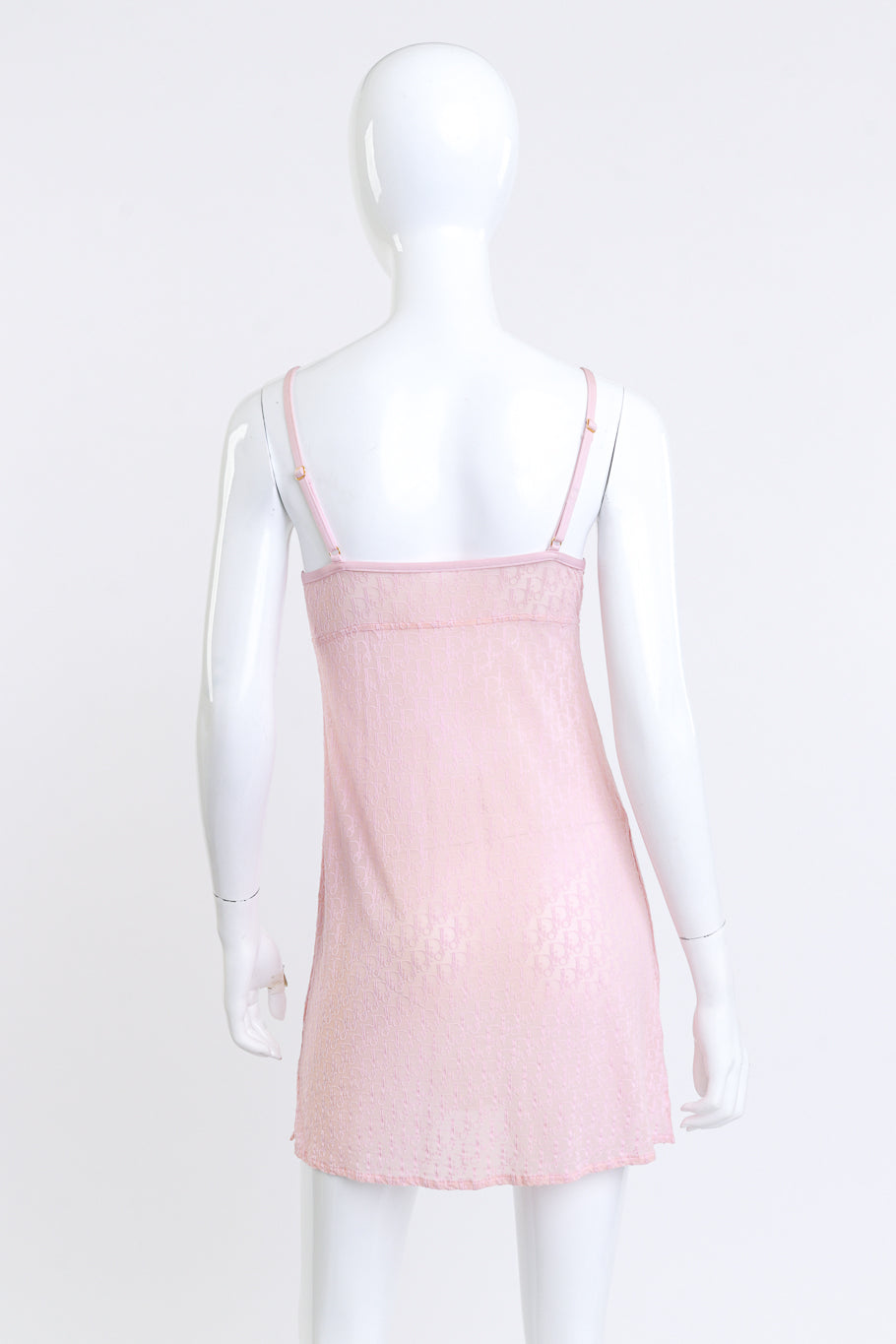 Logo Jacquard Mini Slip Dress by Christian Dior on mannequin back @ Recess LA