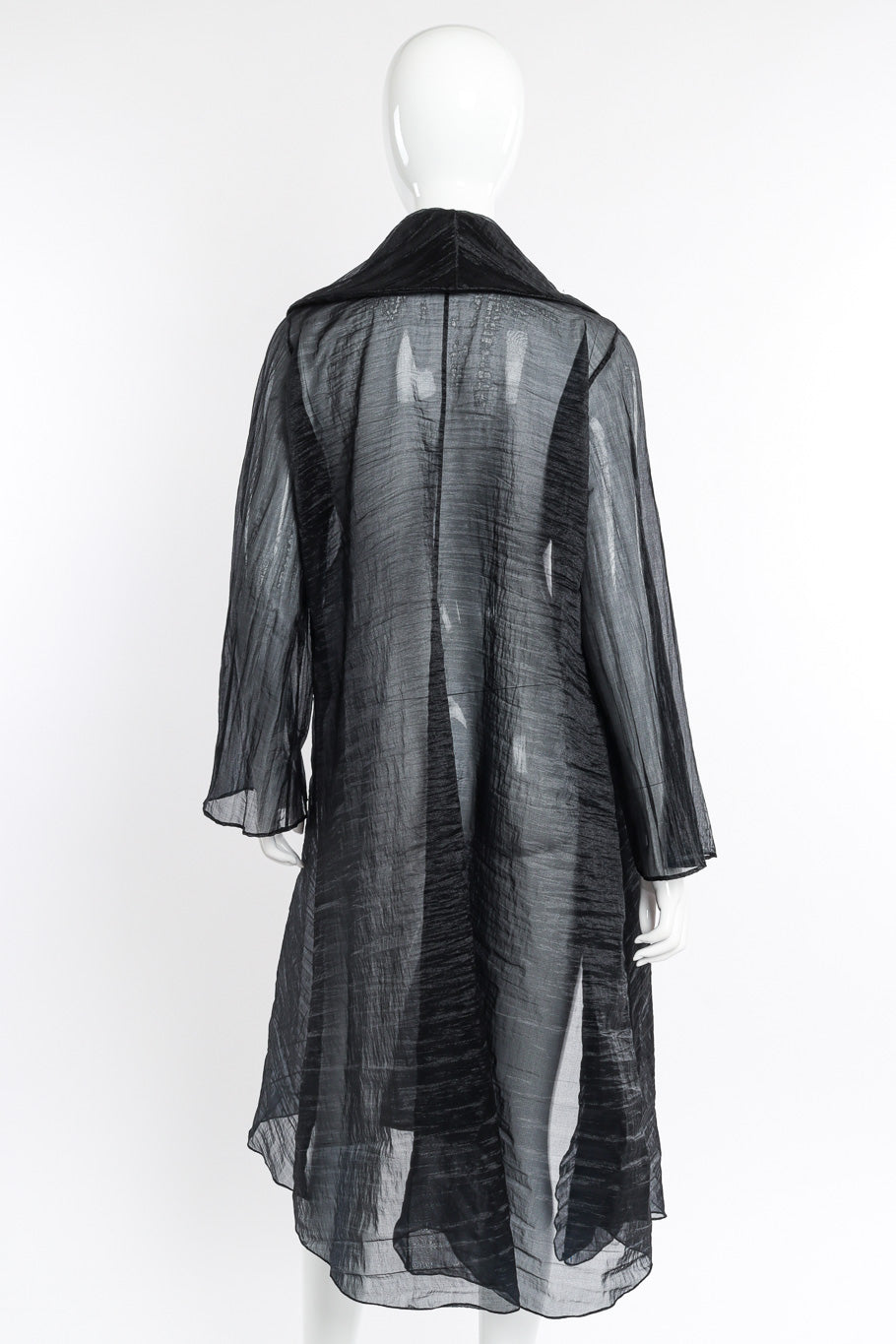 Silk duster by Donna Karan on mannequin back @recessla