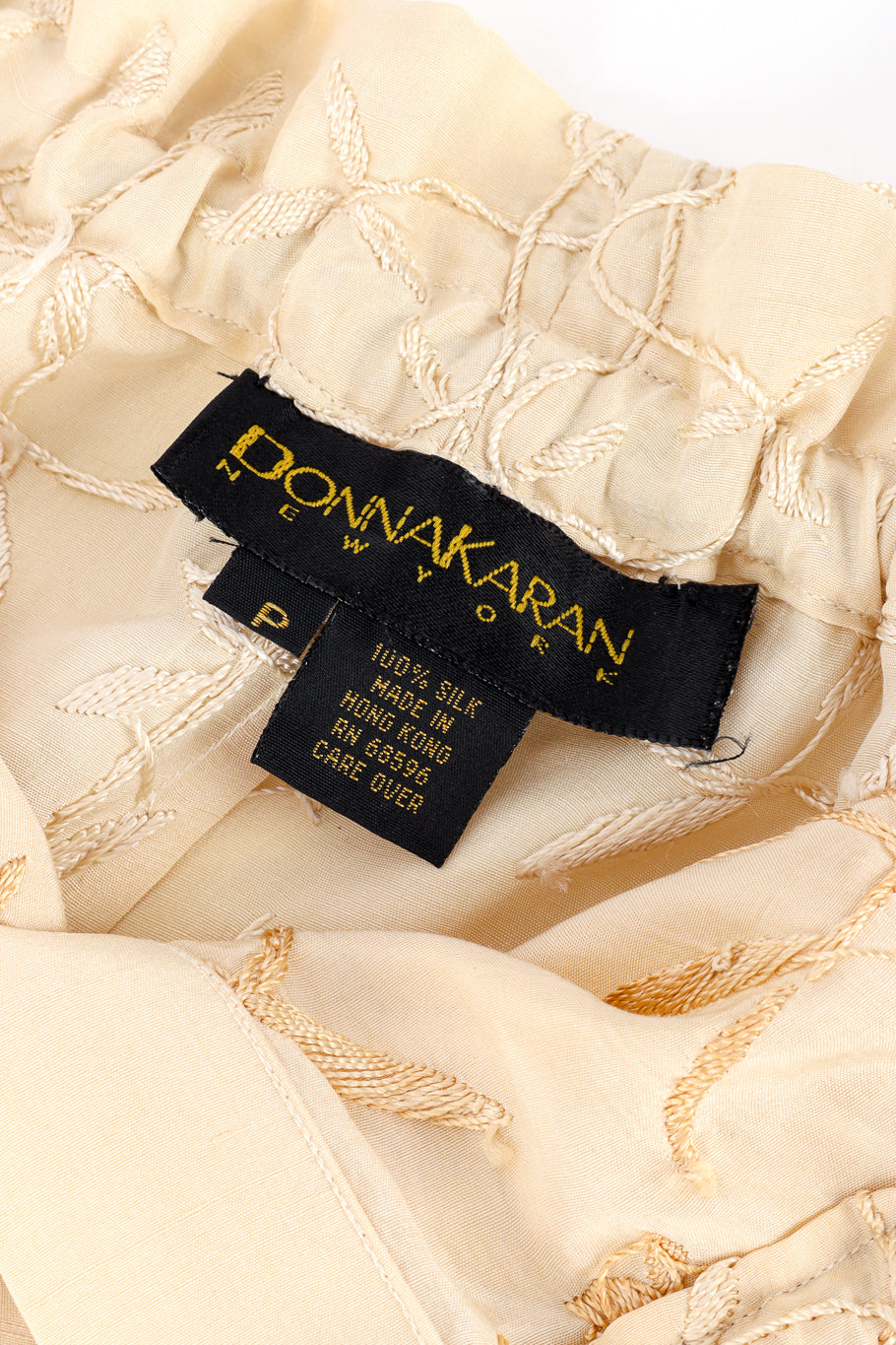 Vintage Donna Karan Embroidered Top & Pant Set pant signature label @recess la