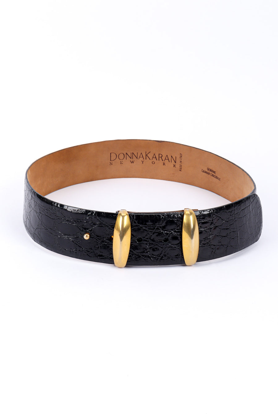 ベルト 80s DONNA KARAN Crocodile Leather Blet Vintage Donna Karan Wide Crocodile Belt – Recess