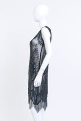 Iridescent Bead & Sequin Flapper Dress on mannequin @RECESS LA