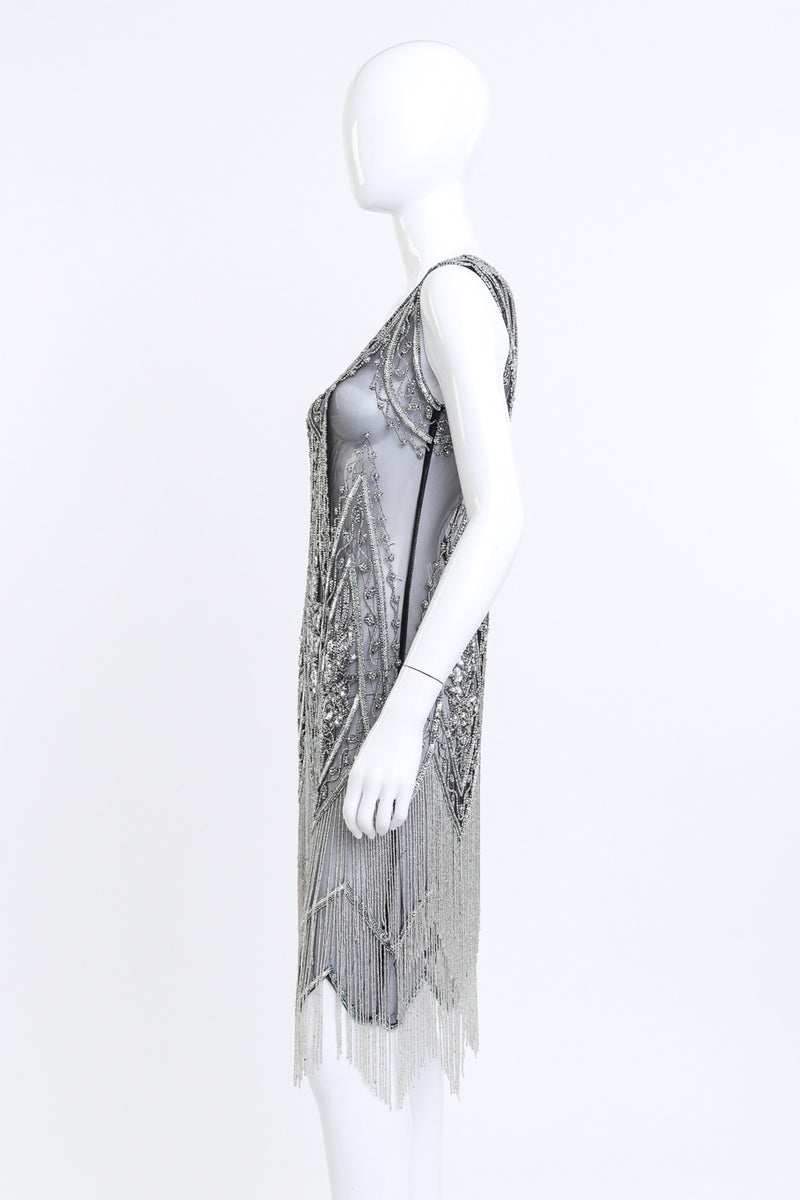 Metallic Bead & Sequin Flapper Dress on mannequin @RECESS LA