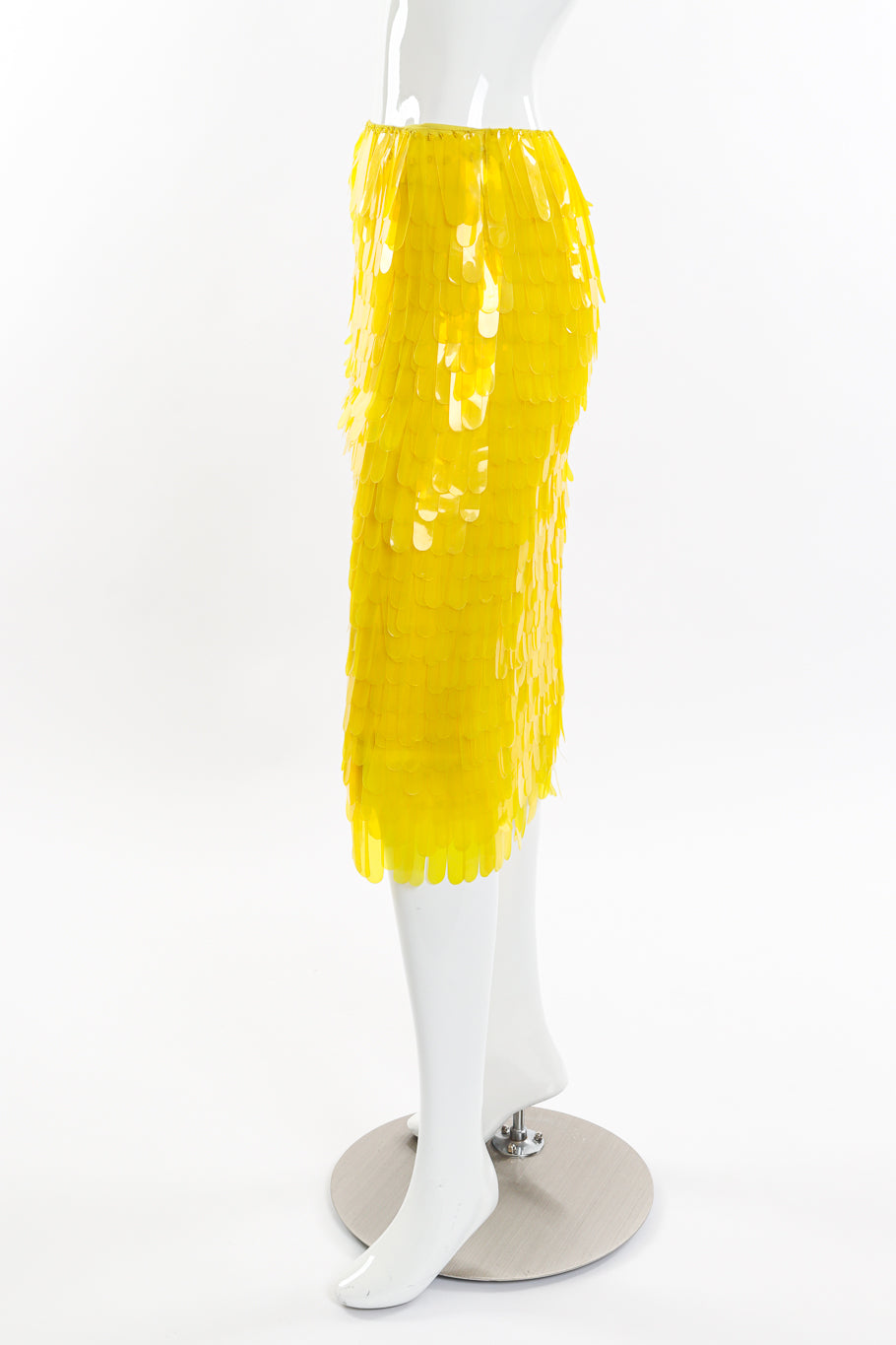 Dries Van Noten 2019 S/S Paillette Midi Skirt side on mannequin @recess la