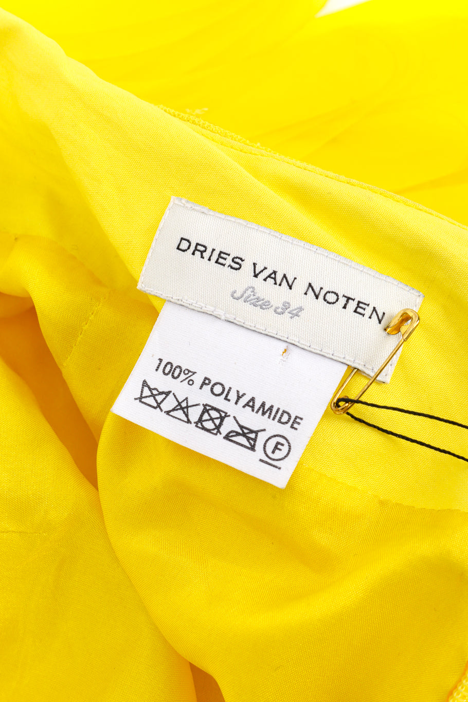 Dries Van Noten 2019 S/S Paillette Midi Skirt signature label closeup @recess la