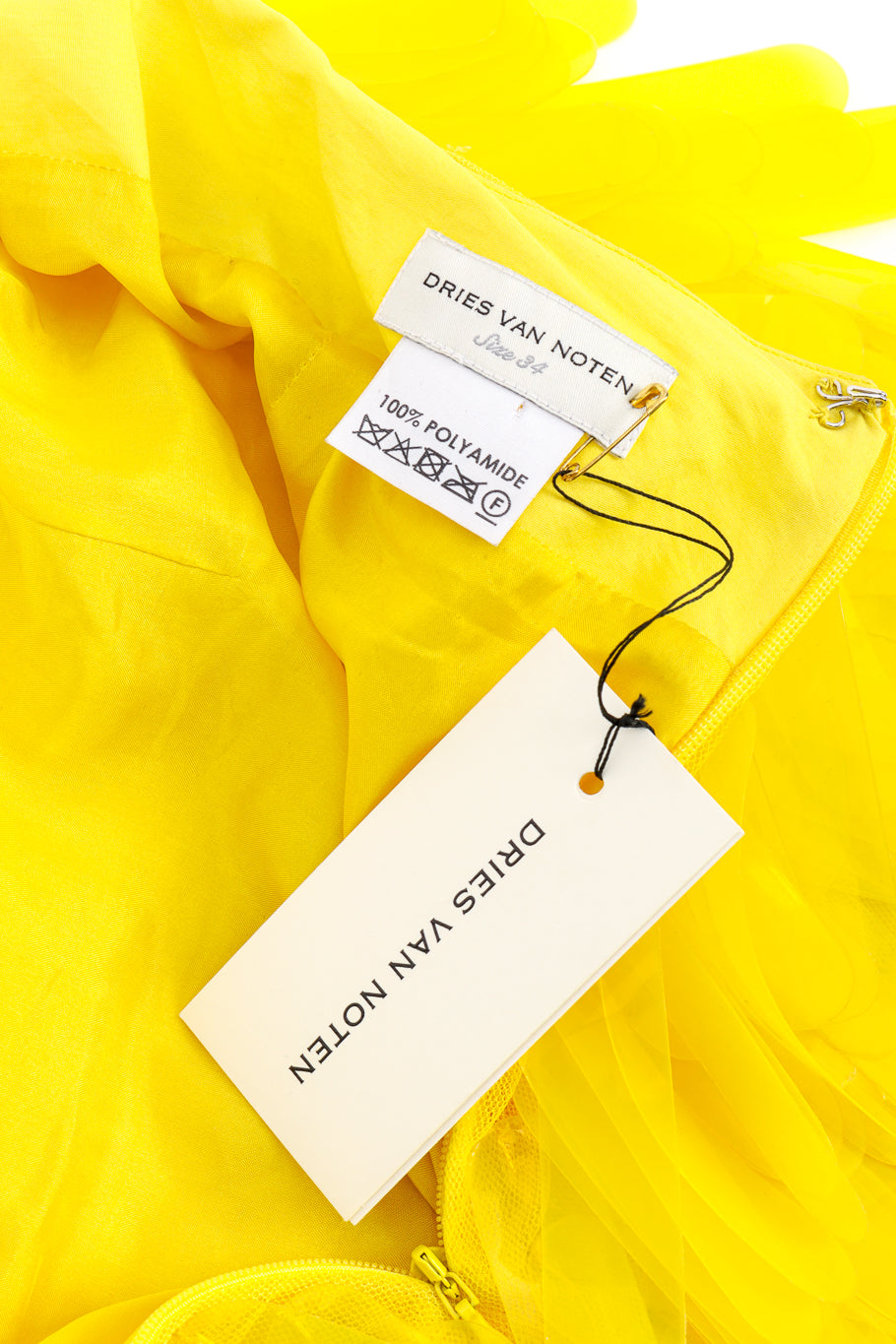 Dries Van Noten 2019 S/S Paillette Midi Skirt signature label and hang tag @recess la 