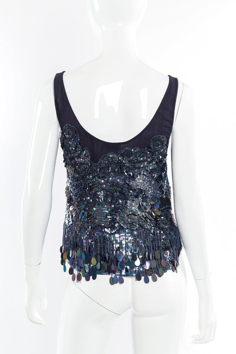 トップス DRIES VAN NOTEN Mesh Tank Top size M Dries Van Noten // SS 2016 White & Black Mesh Tattoo Tank