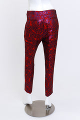 Dries Van Noten Metallic Brocade Pant back on mannequin recess la