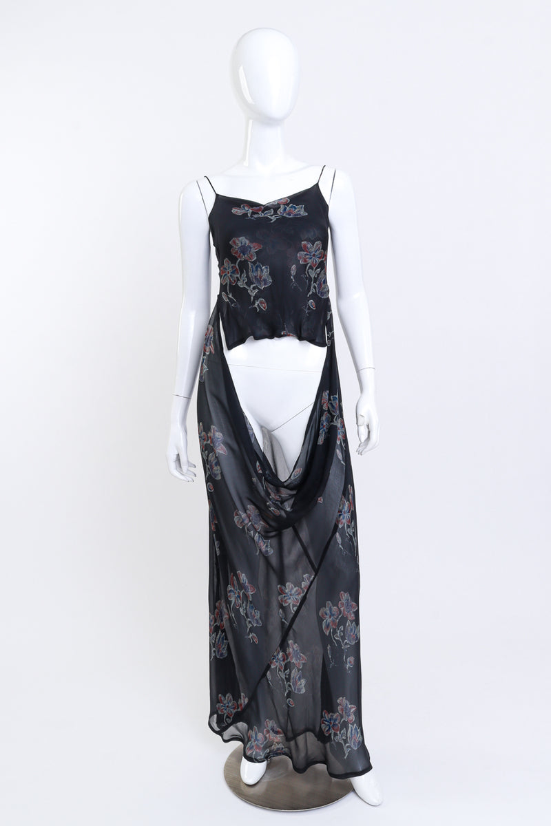 dries van noten sheer dress Dries Van Noten 90s netting dress and slip JAMES VELORIA