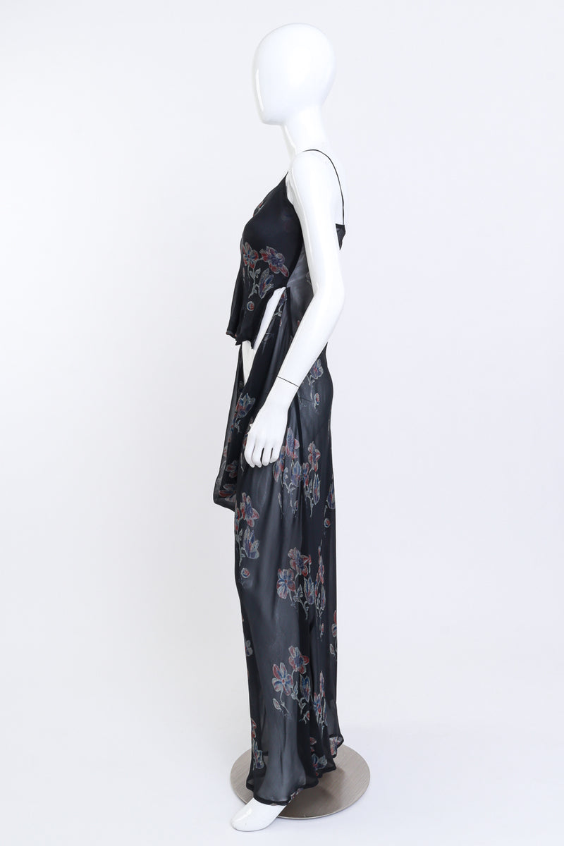 dries van noten sheer dress Printed Top in Mauve