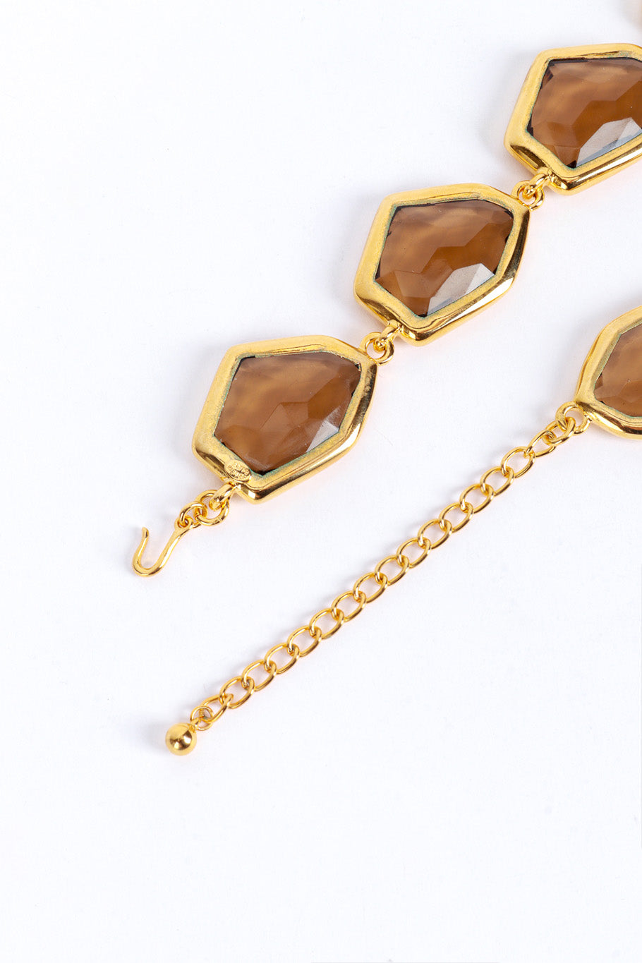 Kenneth Jay Lane Amber Nugget Collar Necklace clasp @RECESS LA