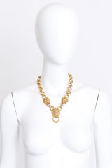 Kenneth Jay Lane Lion Door Knocker Necklace worn @RECESS LA