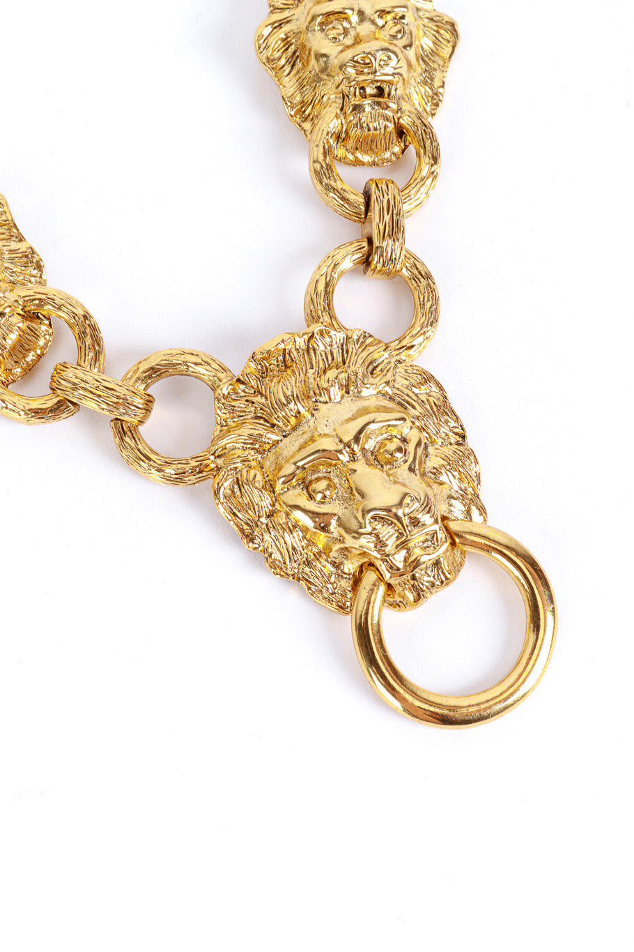 Kenneth Jay Lane Lion Door Knocker Necklace detail @RECESS LA