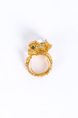 Kenneth Jay Lane Golden Frilled Dragon Ring side @RECESS LA