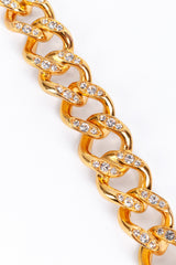 Kenneth Jay Lane Gold Rhinestone Curb Chain Necklace detail @RECESS LA