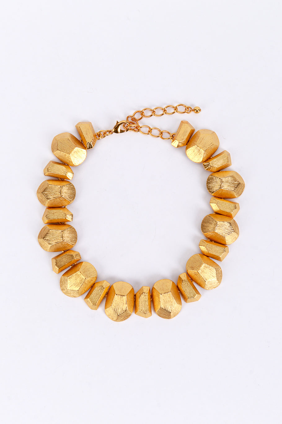 Kenneth Jay Lane Golden Nugget Necklace front @recess la