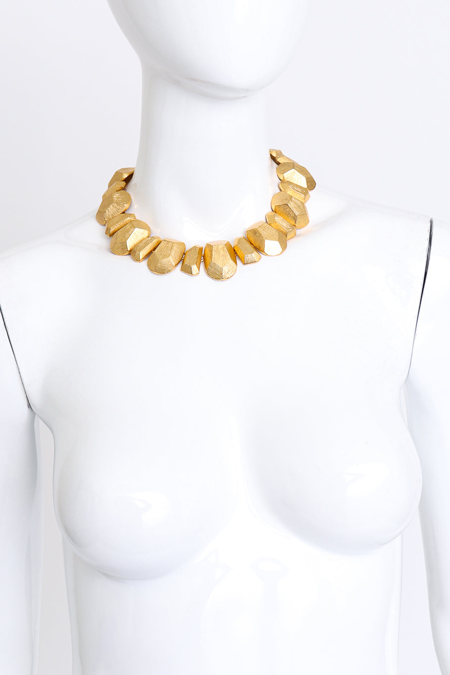 Kenneth Jay Lane Golden Nugget Necklace on mannequin recess la