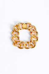 Kenneth Jay Lane Gold Rhinestone Curb Chain Bracelet @RECESS LA