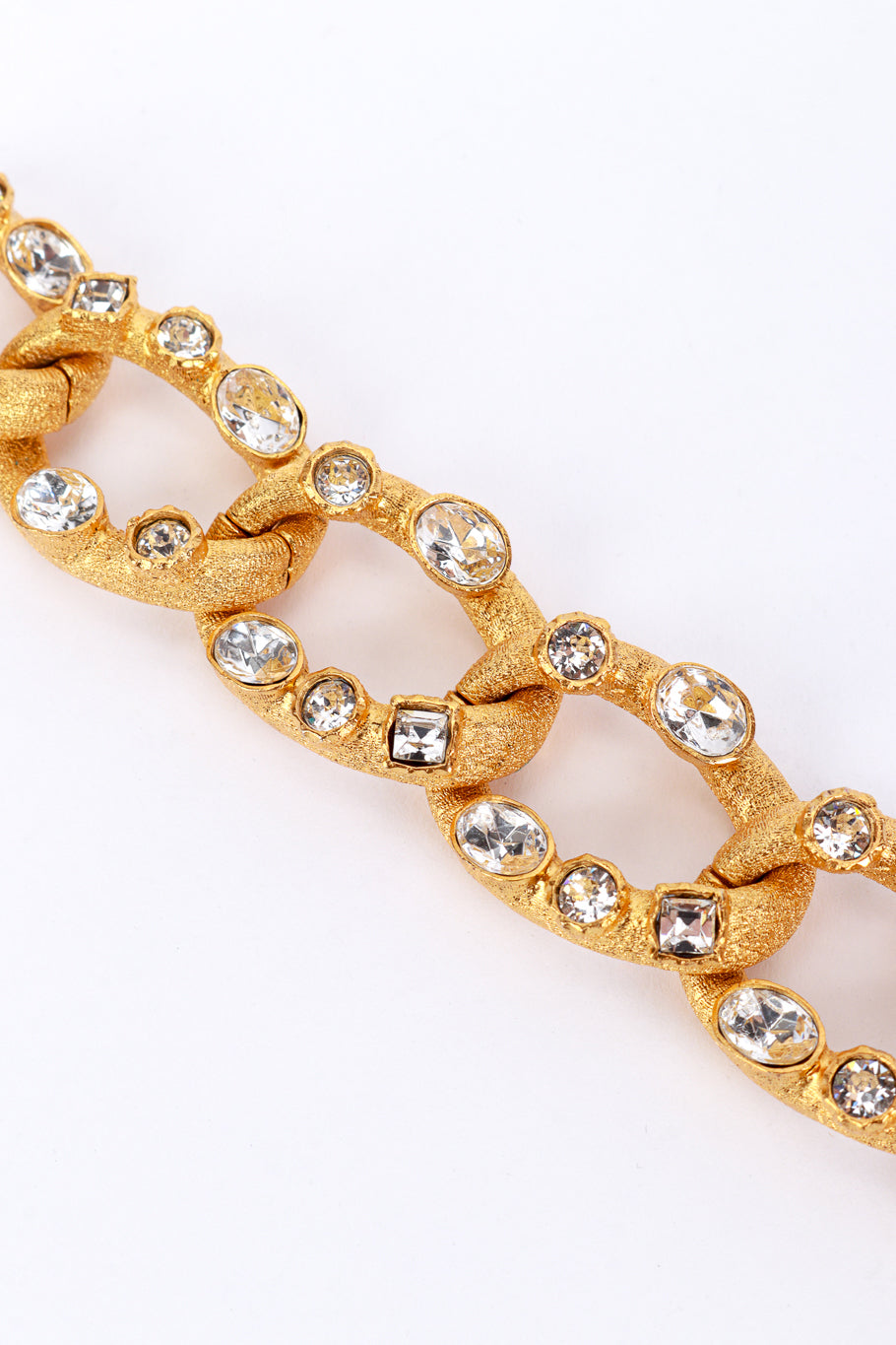 Vintage Kenneth Jay Lane Crystal Cable Chain Bracelet detail @recess la