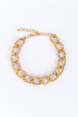 Vintage Kenneth Jay Lane Crystal Cable Chain Necklace front @recess la