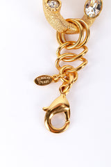 Vintage Kenneth Jay Lane Crystal Cable Chain Necklace signature charm @recess la