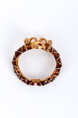 Vintage Kenneth Jay Lane Double Rams Head Enamel Bracelet front @recess la