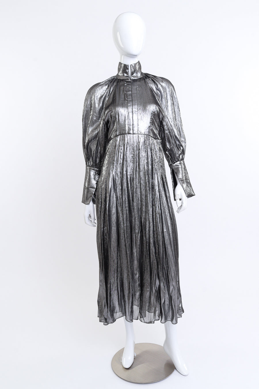 Ellery Metallic High Collar Dress – Recess