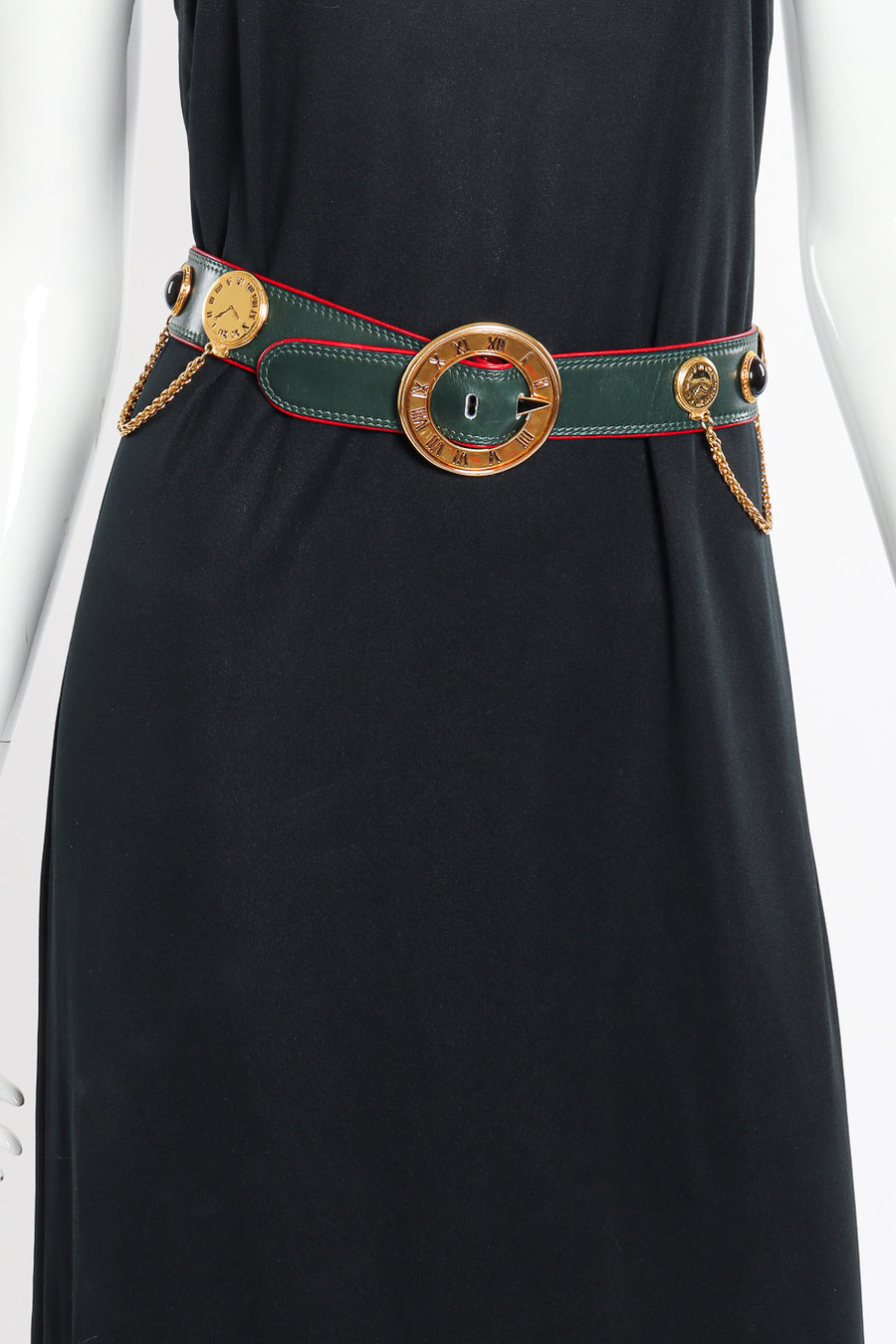Escada leather belt with column motif (size 38) Escada Leather Belt with Column Motif main image 4
