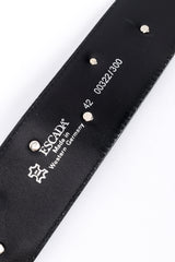 Vintage Escada Moon & Star Studded Belt signature label closeup @recess la