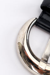 Vintage Escada Moon & Star Studded Belt buckle wear closeup @recess la