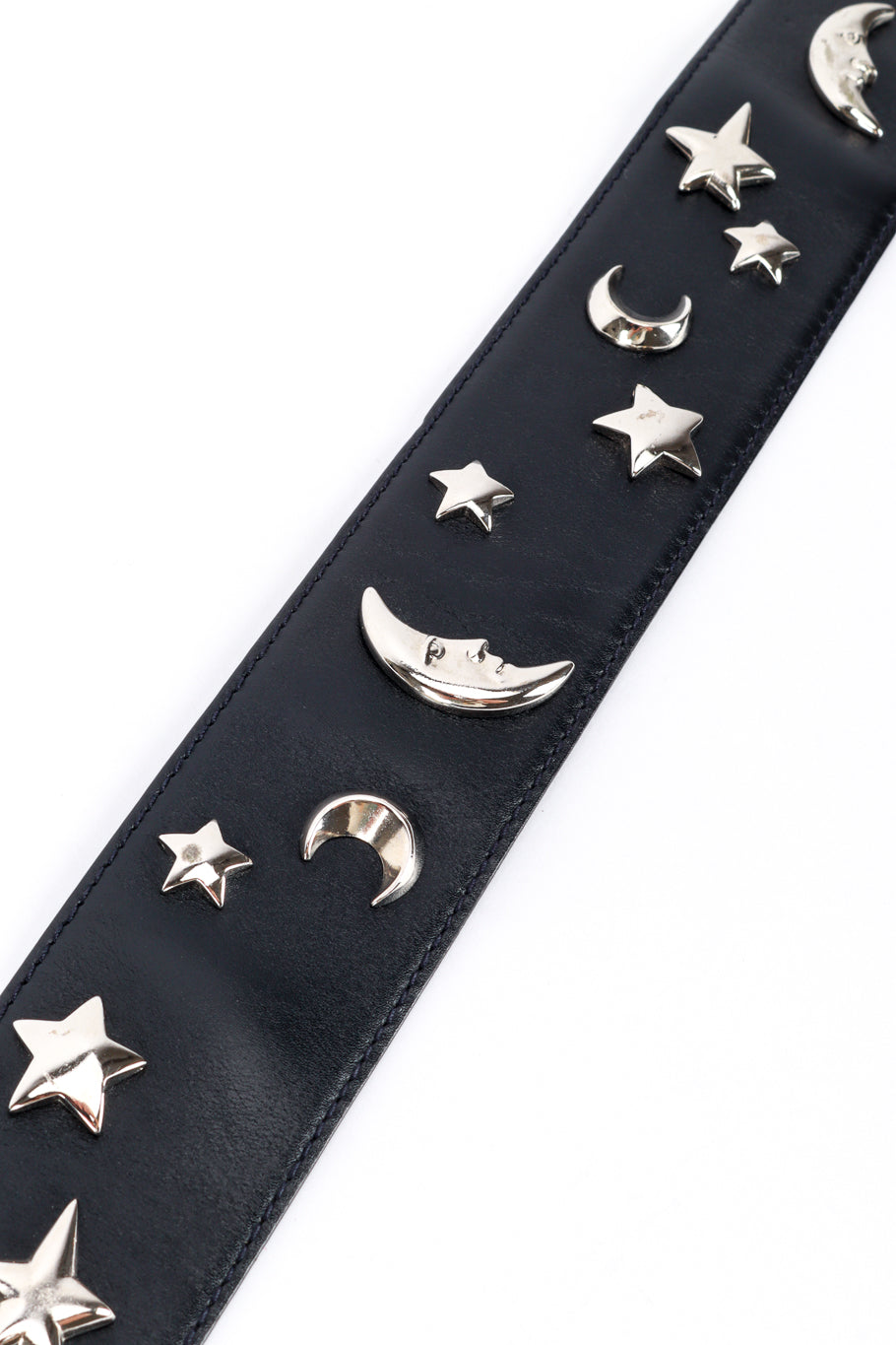 Vintage Escada Moon & Star Studded Belt studs closeup @recess la