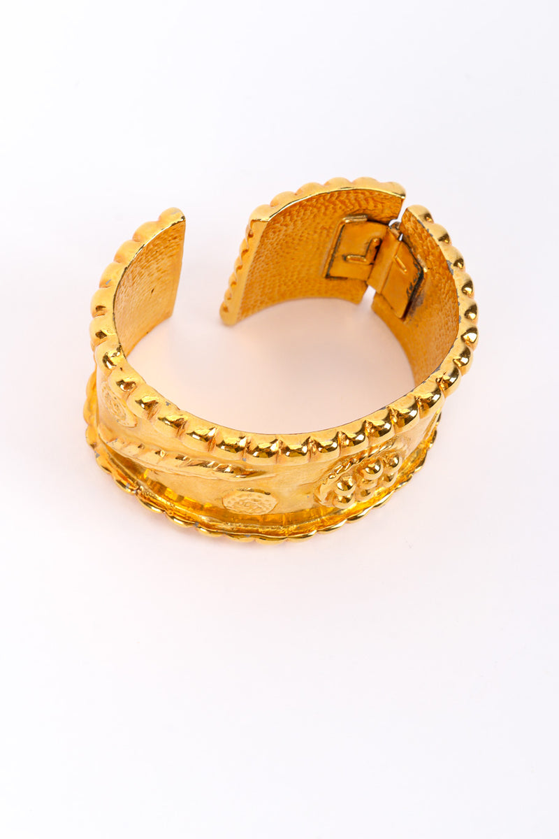 Shiny Sculpted Cuff Bracelet from above @recessla