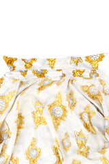 Vintage Escada Baroque Clock Print Silk Blouse view of interior @recess la