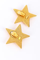 Vintage Escada Enamel Star Plate Earrings II back @recessla