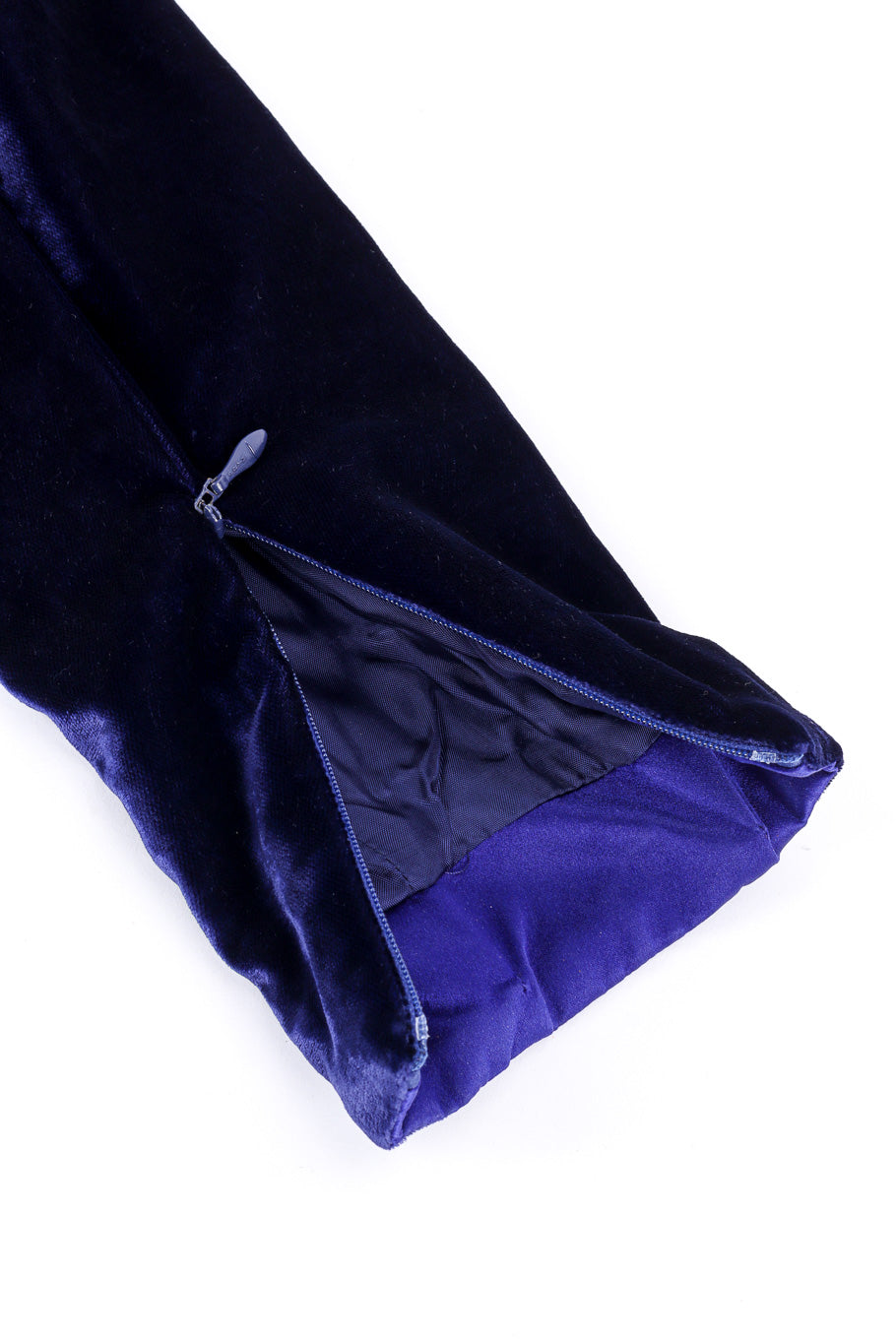 Velvet V-Back Gown by Escada sleeve cuff zip @recessla